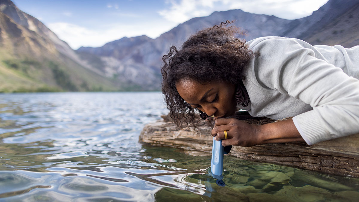 LifeStraw® Peak Straw - osobisty system filtracji wody - słomka życia - kolor: niebieski